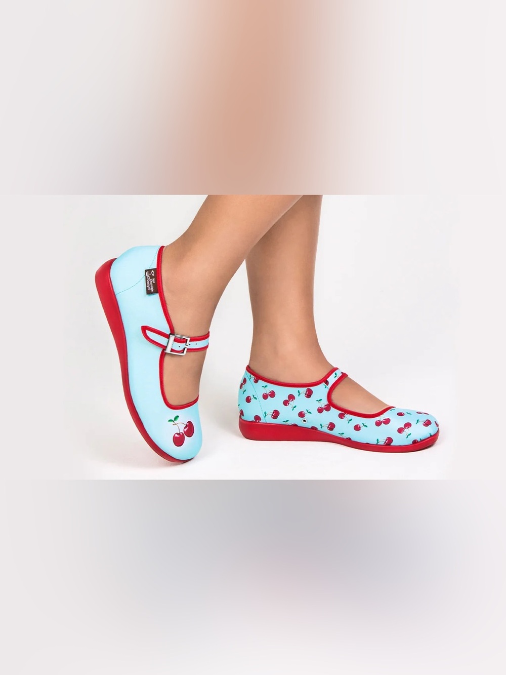 Hot chocolate design pin up rockabilly Mary Jane flats